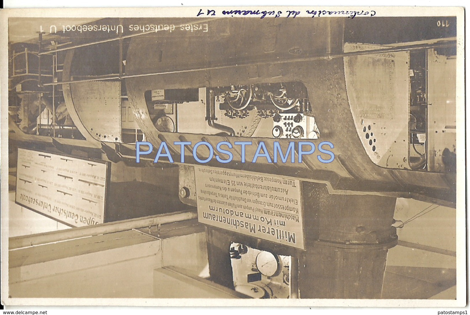 60756 GERMANY MUNCHEN SHIP SUBMARINE U 1 TECHNICAL MUSEUM POSTAL POSTCARD - Sonstige & Ohne Zuordnung