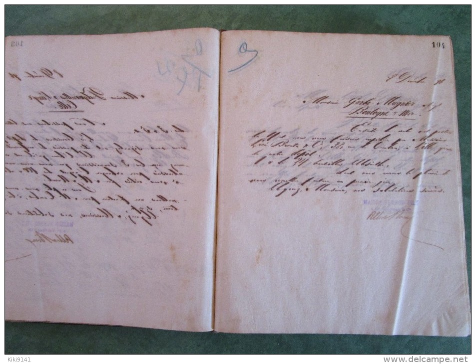 Doubles Des Courriers Et Factures Des Etablissements PERNOD FILS De PONTARLIER Pour Décembre 1896 - Factures