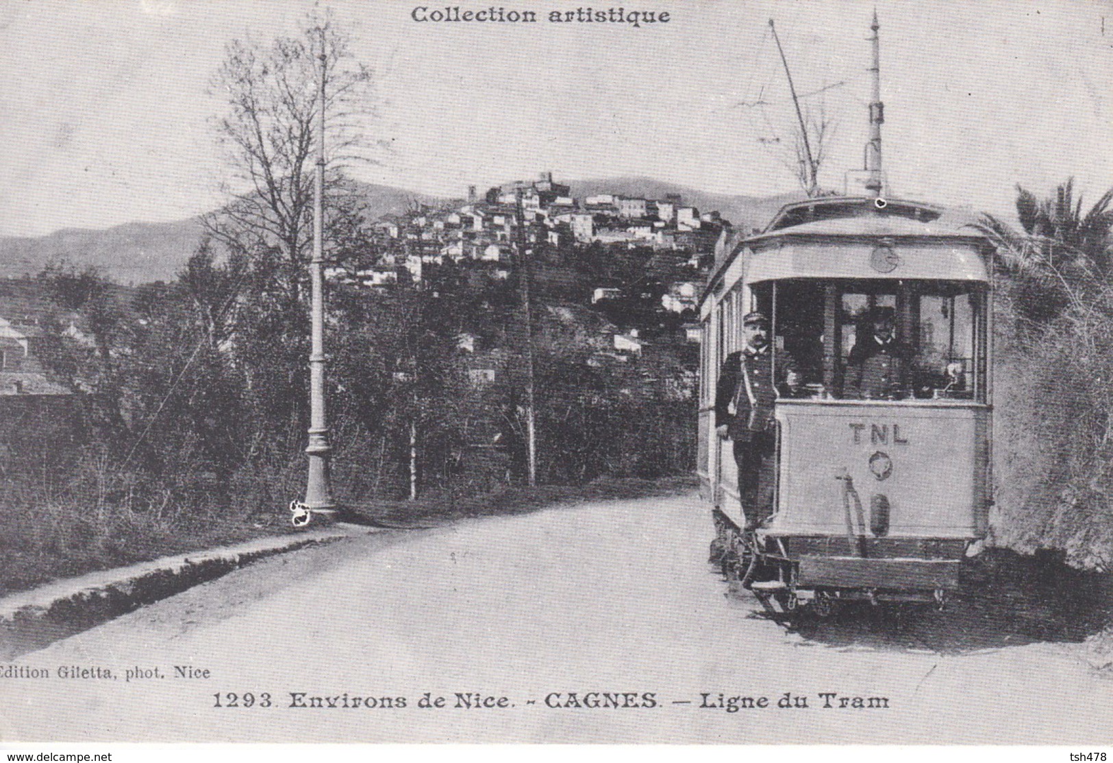 06--environs De Nice-CAGNES---ligne Du Tram--REPRO-- Carte Rééditée à L'occasion Du Centenaire Des GILLETTA-voir 2 Scans - Cagnes-sur-Mer