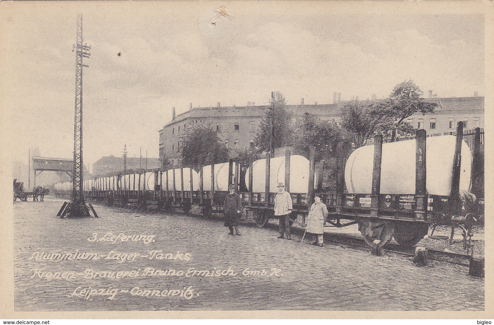 Leipzig-Connewiz - Lieferung Von Aluminium-Lager-Tanks Für Die Kronen-Brauerei      (PA-3-140314) - Leipzig