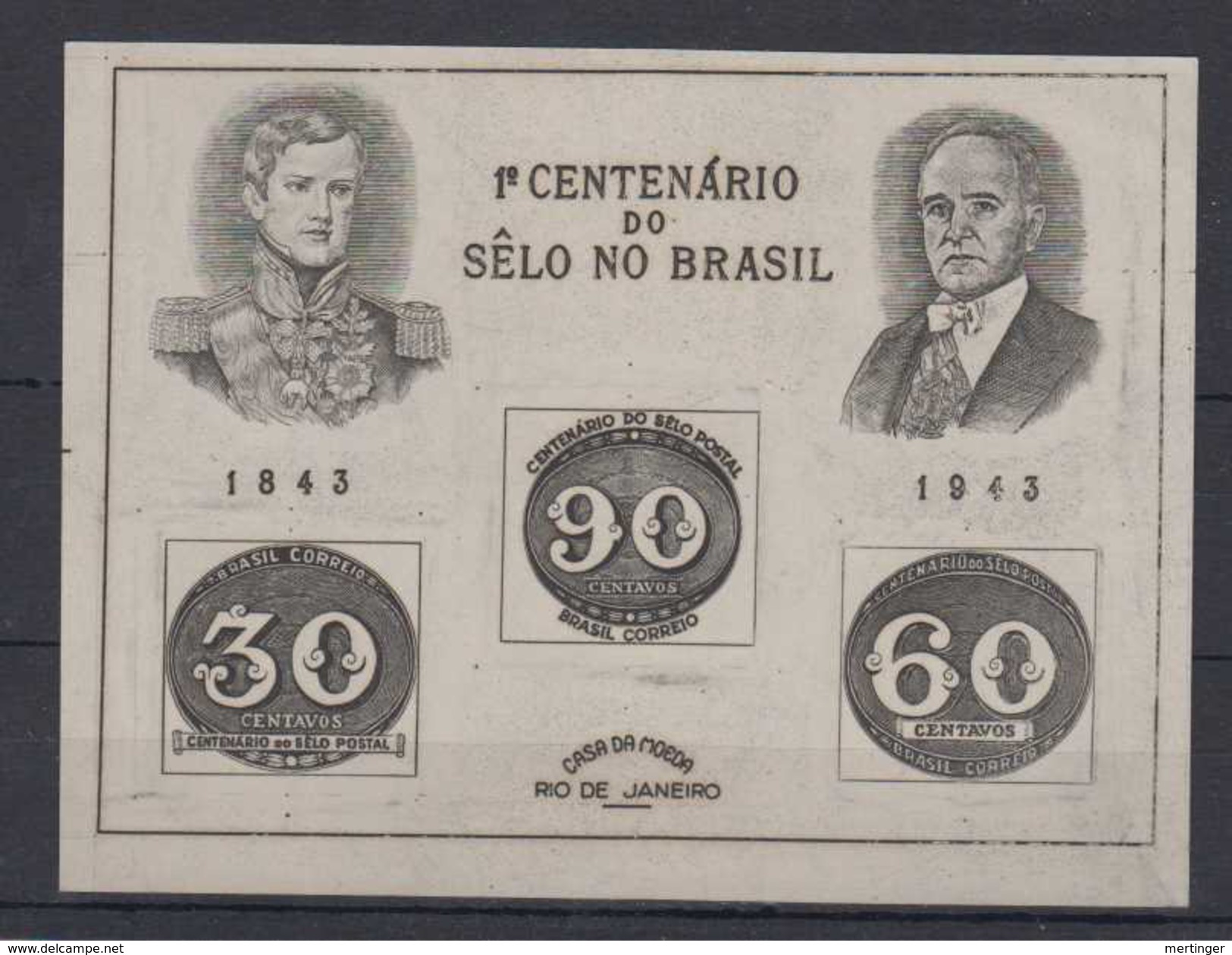 Brazil Brasil Block 6 / 1 (*) Olho De Boi 1943 - Blocs-feuillets