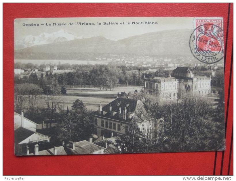 Genève / Genf - Le Musee De L´Ariana, Le Saleve Et Le Mont-Blanc - Genève