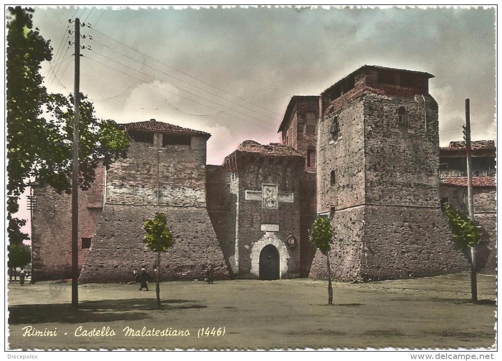 T172 Rimini - Castello Malatestiano - Chateau Castle Schloss Castillo / Viaggiata 1955 - Rimini