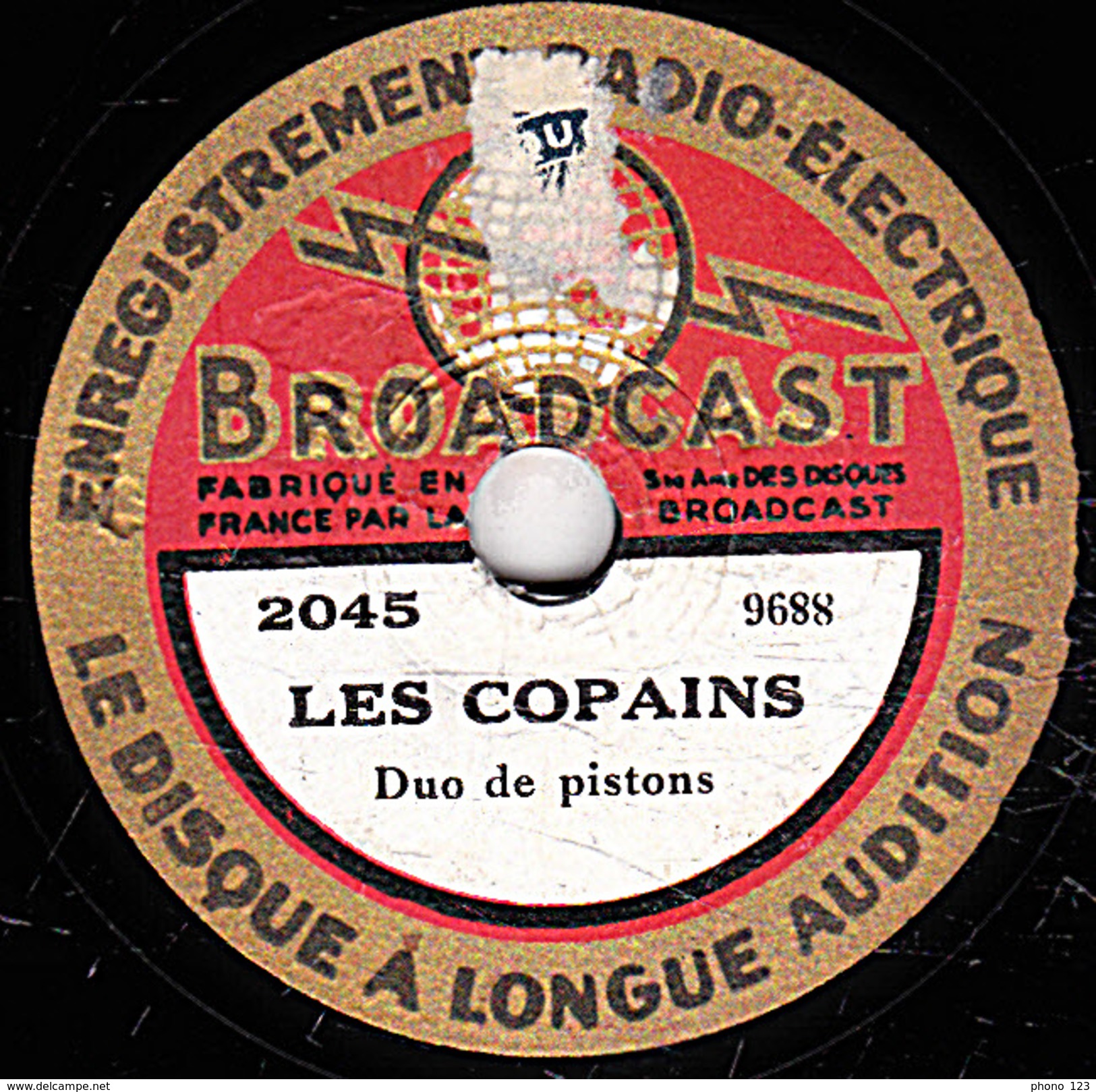 78 T -  20 Cm - état B - Duo De Piston - LES COPAINS - DANS LA FORÊT - 78 T - Disques Pour Gramophone
