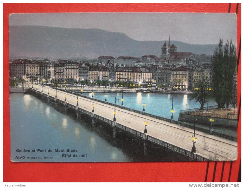 Genève / Genf - Pont Du Mont Blanc - Effet De Nuit - Genève