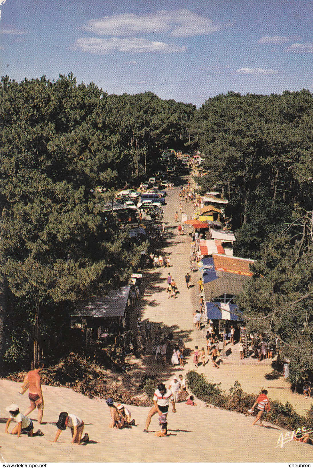 33. LE PYLA  .DUNE DU PILAT. PERSPECTIVE DE LA RUE COMMERÇANTE. - Otros & Sin Clasificación