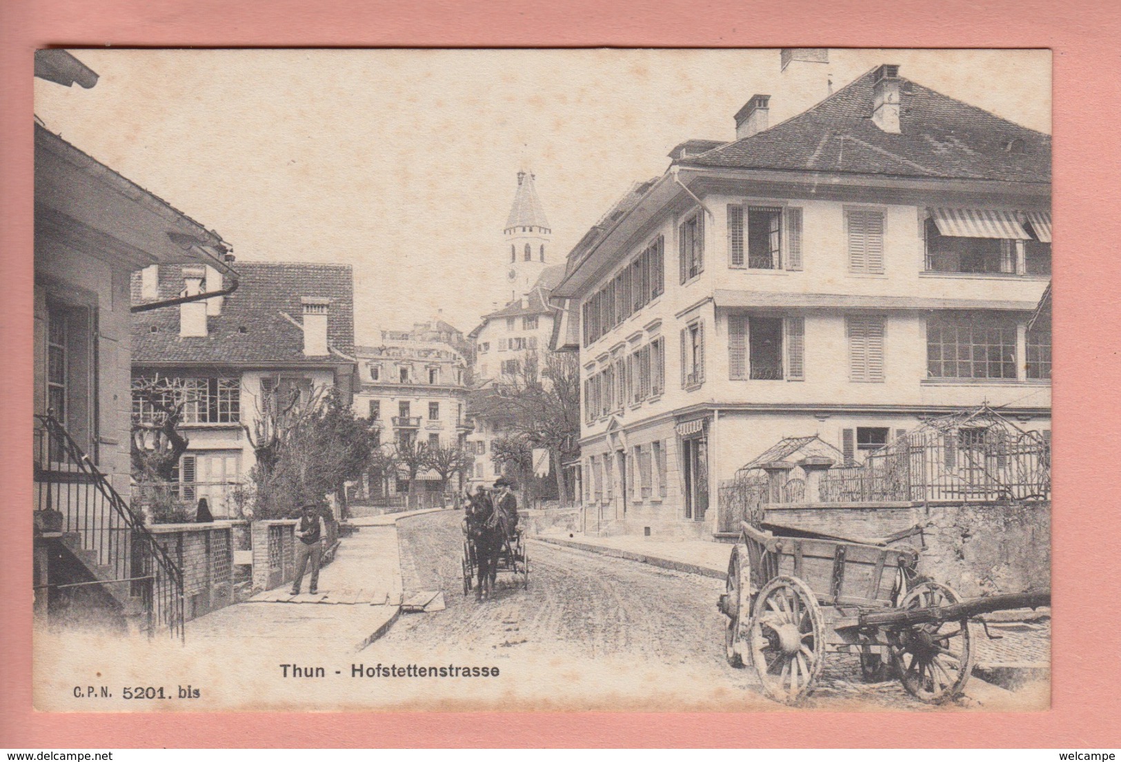 OUDE POSTKAART ZWITSERLAND - SCHWEIZ -   THUN - HOFSTETTENSTRASSE - Hofstetten Bei Brienz