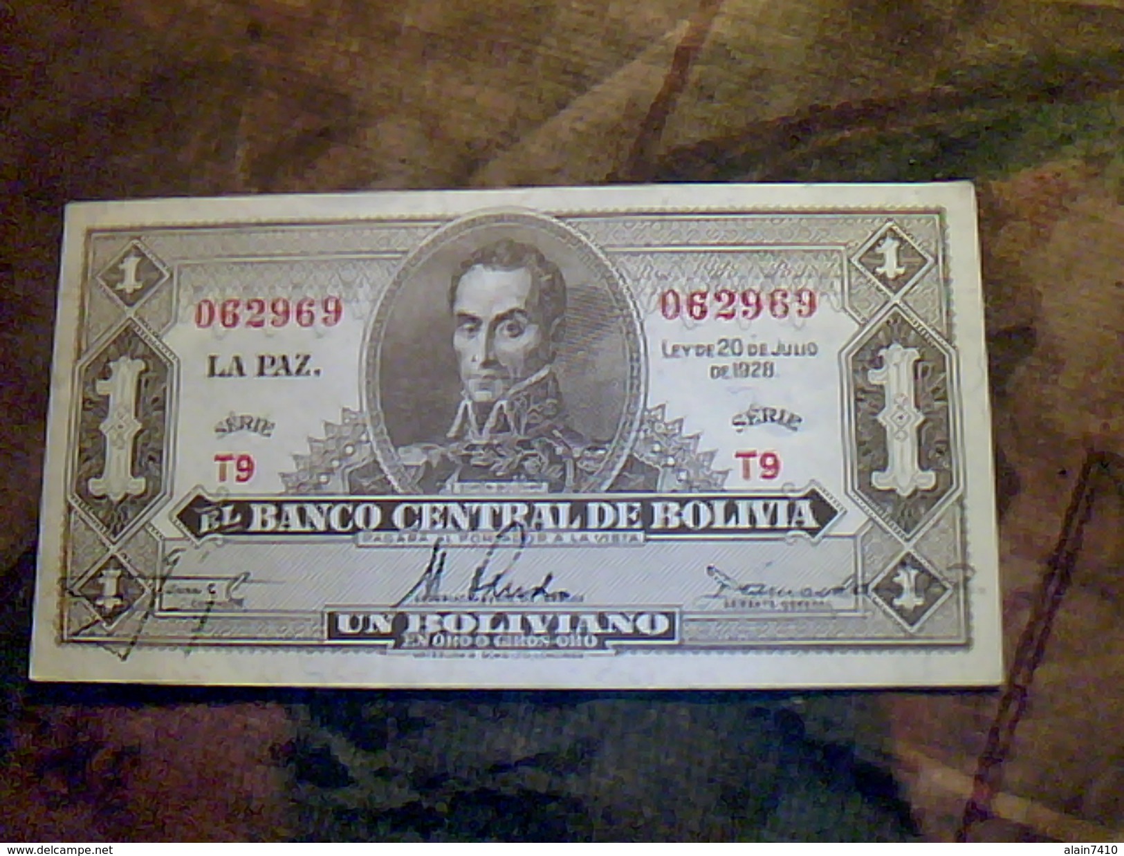 Billet De Banque De La Bolivie De 1 Boliviano NEUF T TBE - Bolivia