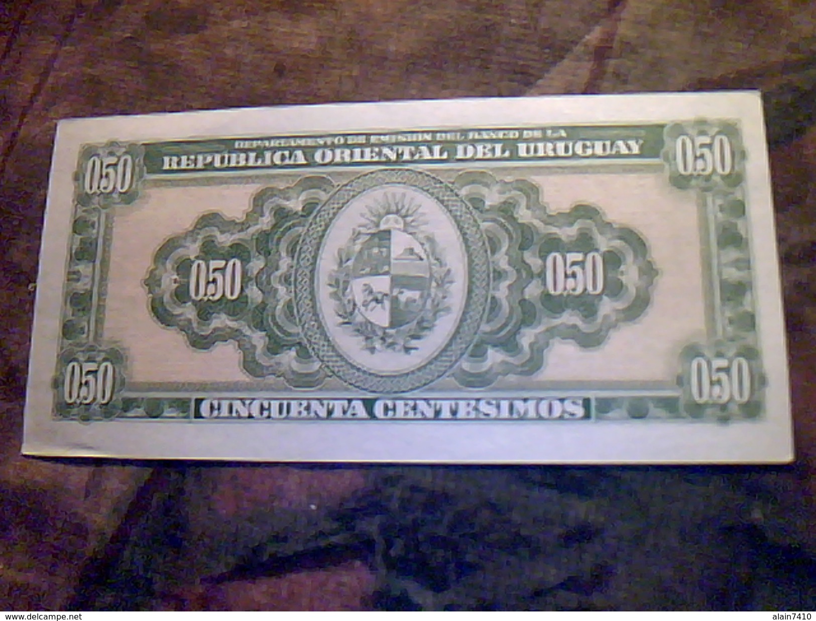 Billet De Banque De  L Uruguay 0,50 Centesimo NEUF TBE - Uruguay