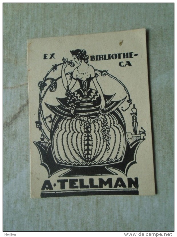 D142050  Bookplate  Ex Bibliotheca  A.Tellman  -Ex Libris - Exlibris