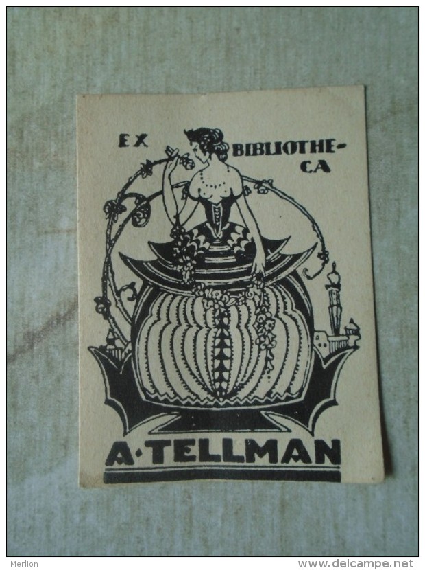 D142051  Bookplate  Ex Bibliotheca  A.Tellman  -Ex Libris - Exlibris