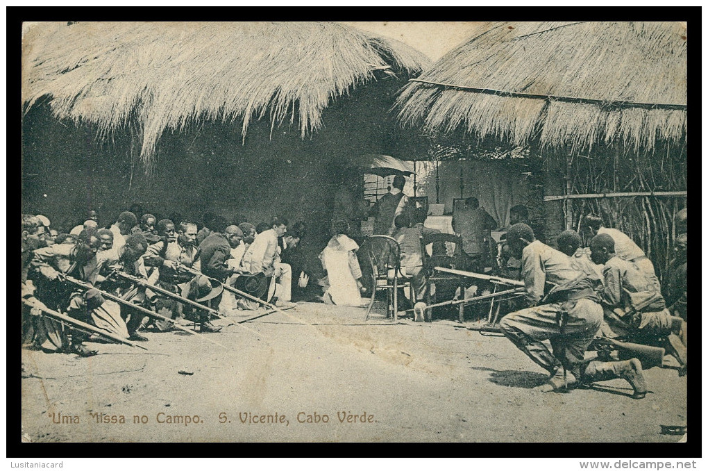 SÃO VICENTE-  Uma Missa No Campo ( Ed. João Joaquim Ferreira Nº 20)carte Postale - Cap Vert