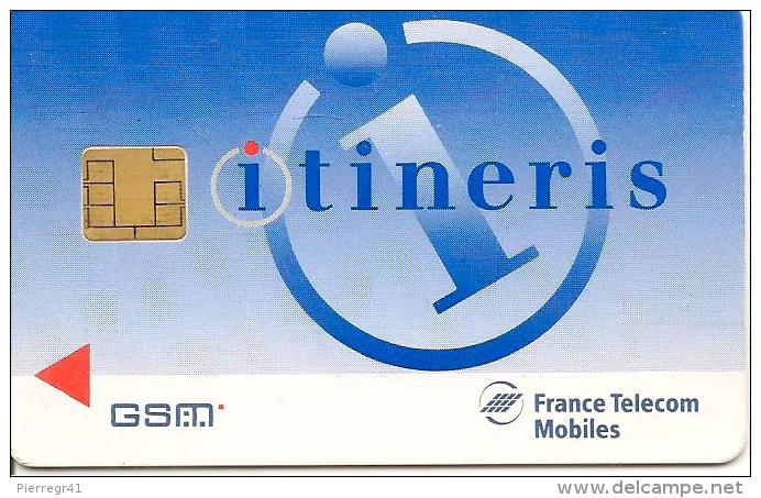 CARTE-PUCE-GSM-FRANCE TELECOM MOBILES-FM1B-SD-ITINERIS-FT-PUCEB-TBE - Nachladekarten (Handy/SIM)