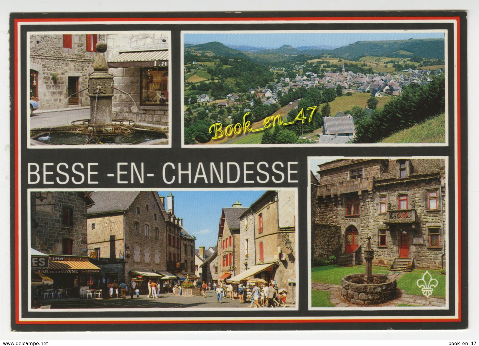 {72048} 63 Puy De Dôme Besse En Chandesse , Multivues ; Vue Générale , Place , Maison Ancienne , Vieille Fontaine - Besse Et Saint Anastaise