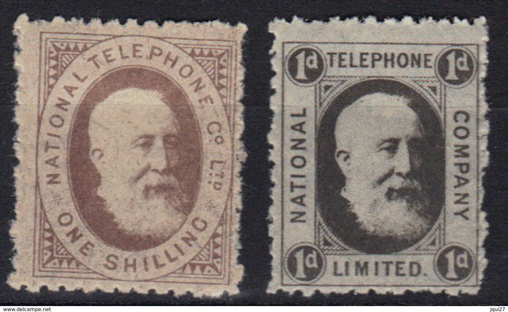 Grande-Bretagne Timbres TelephoneNational Company, One Shilling And One Penny - Fiscales