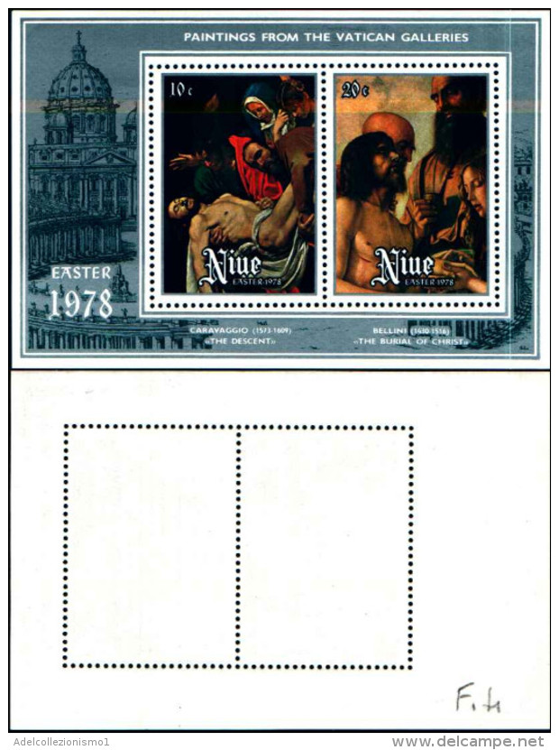 84461) Niue-1978- Quadri Della Galleria Vaticana-BF-n.4-nuovo - Niue