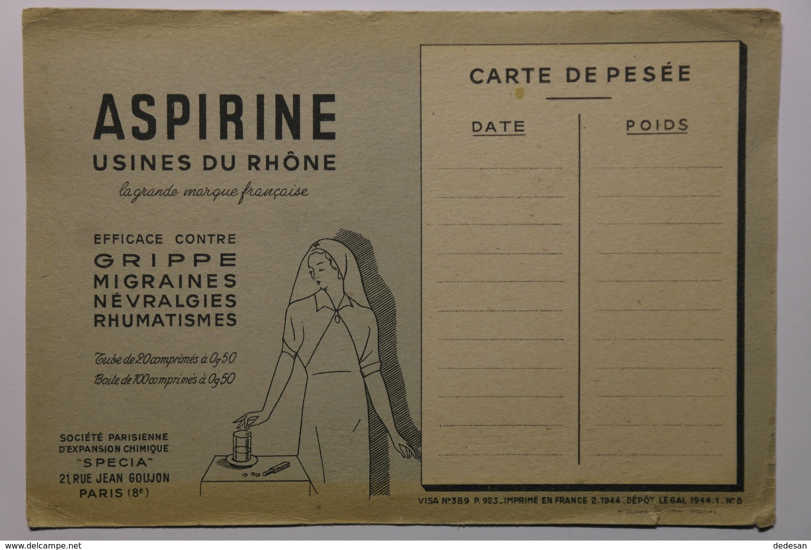 CPA Publicitaire Marionnettes La Belle Au Bois Dormant - Aspirine Usines Du Rhone - NAR01 - Publicité