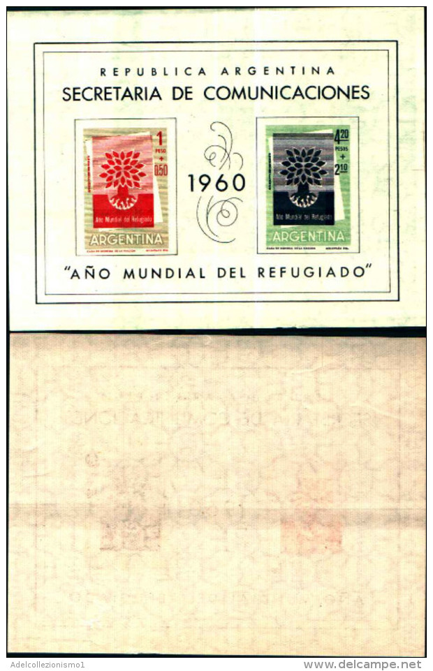 84472) Argentina-1960- Anno Mondiale Del Rifugiato-BF-n.11-nuovo - Ongebruikt