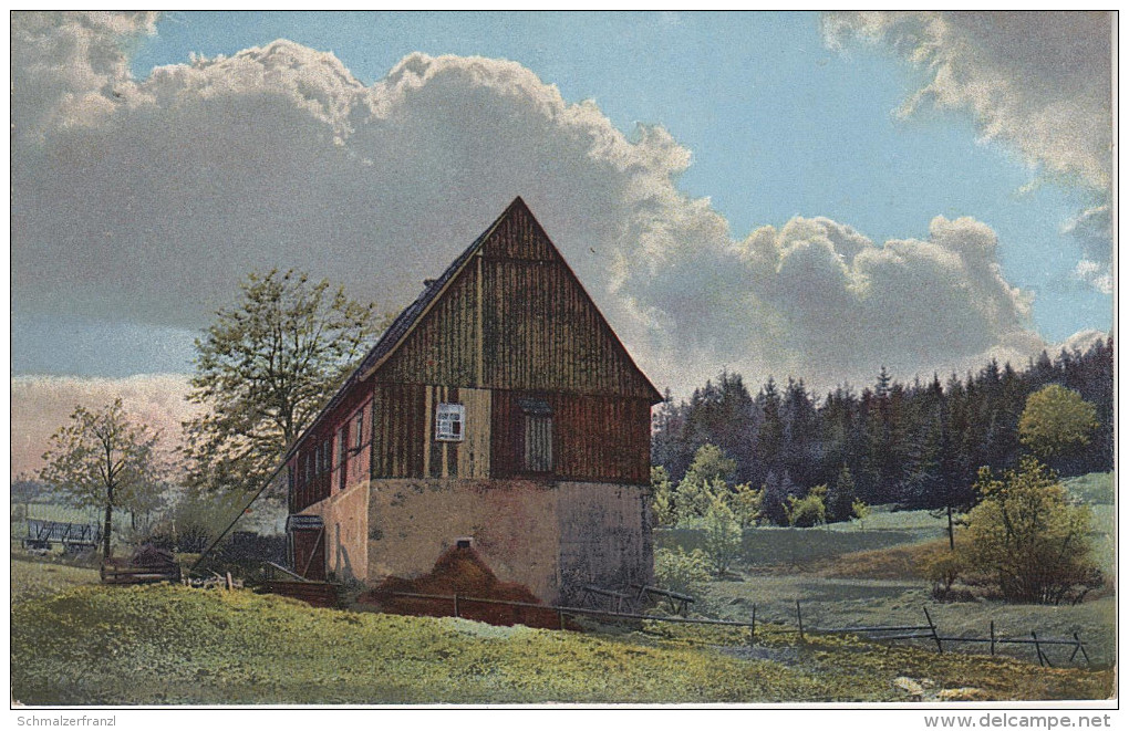 NOD Photochromie AK Rauschermühle Altenberg Hirschsprung Geising Jägerhof Rehefeld Serie III Nenke Ostermaier Dresden - Lauenstein