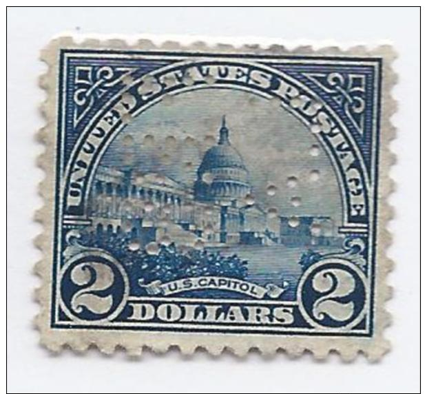 16383) USA 1923 Perfin - Used Stamps