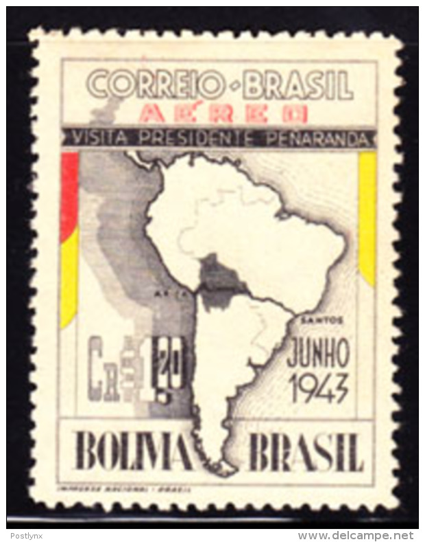 BRASIL 1968 Continent ERROR:no Ylw. Colour     [Fehler,erreur,errore,fout] - Ongebruikt
