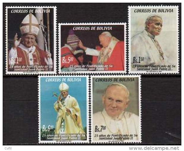 BOLIVIE / BOLIVIA 2004. 25 Ans Pontificat Du Pape Jean Paul II (5) - Popes