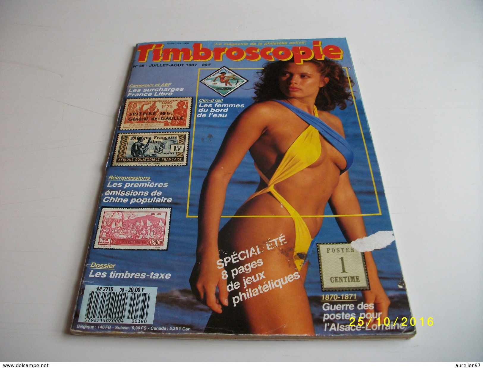 Timbroscopie N°38 Juillet-août 1987 TBE - French