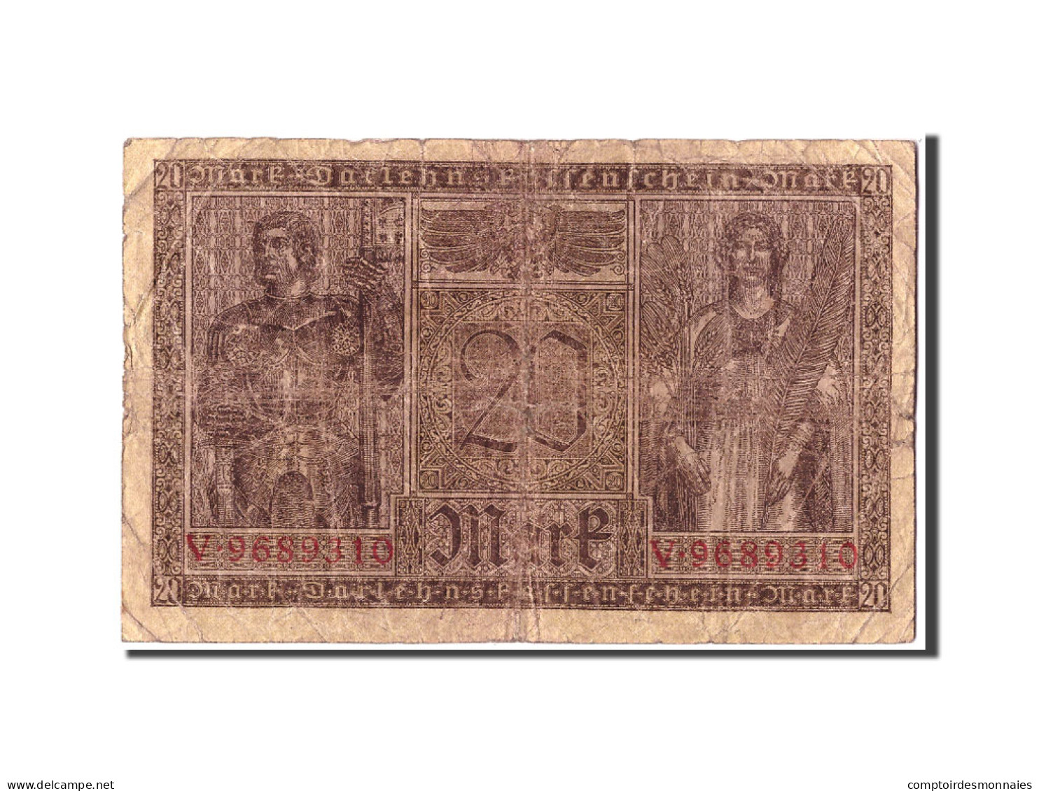 Billet, Allemagne, 20 Mark, 1918, 1918-02-20, KM:57, B - Reichsschuldenverwaltung