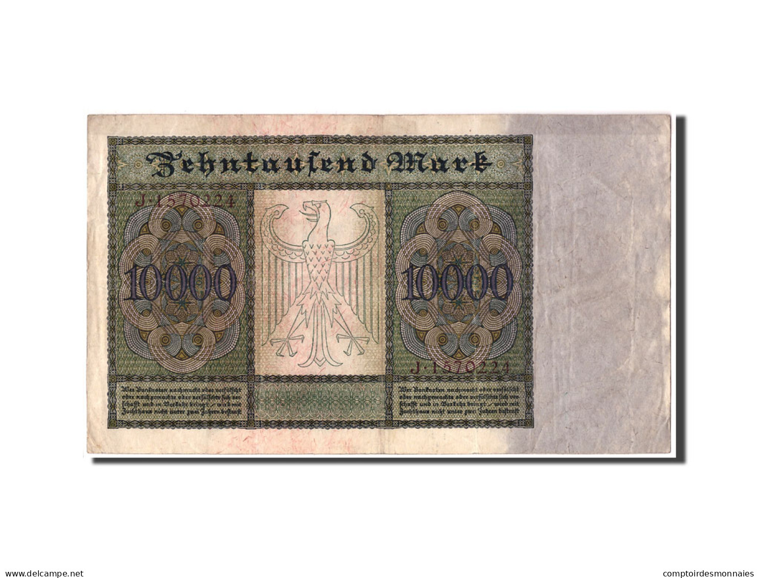 Billet, Allemagne, 10,000 Mark, 1922, 1922-01-19, KM:70, TB+ - 10000 Mark