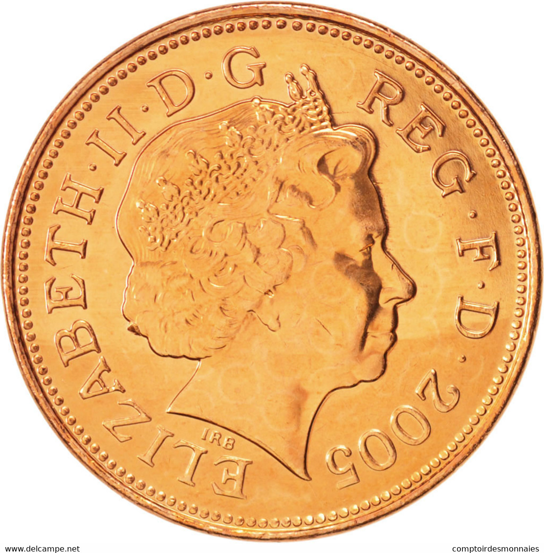 Monnaie, Grande-Bretagne, Elizabeth II, 2 Pence, 2005, SPL+, Copper Plated - 2 Pence & 2 New Pence