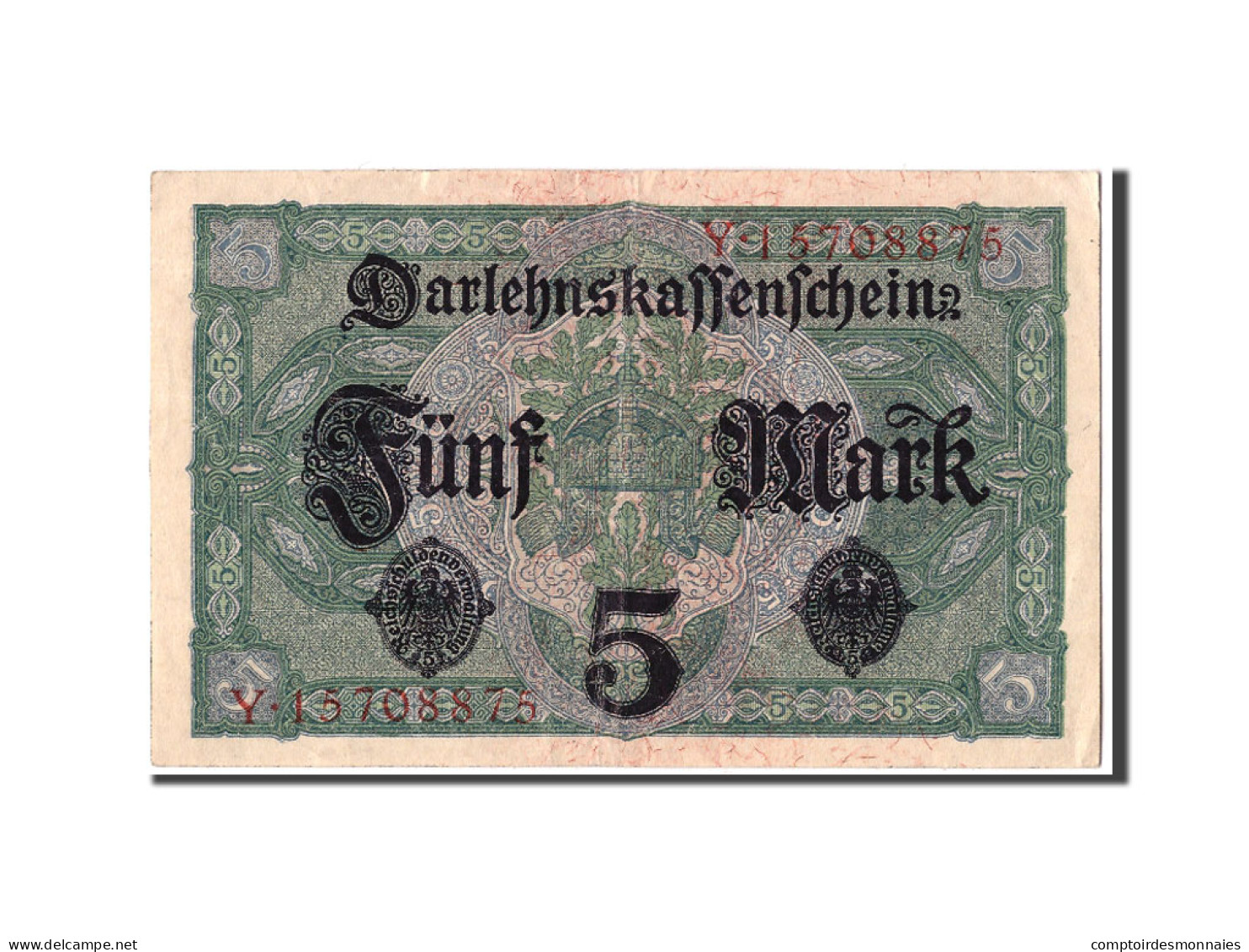 Billet, Allemagne, 5 Mark, 1917, 1917-08-01, KM:56b, TTB - 5 Mark