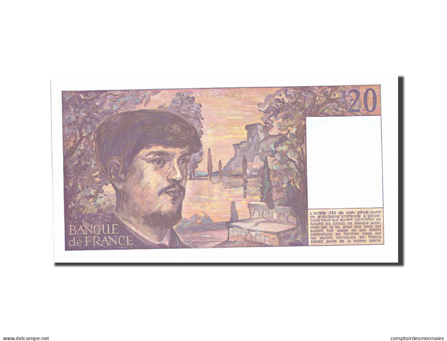Billet, France, 20 Francs, 20 F 1980-1997 ''Debussy'', 1987, 1987, SPL+ - 20 F 1980-1997 ''Debussy''