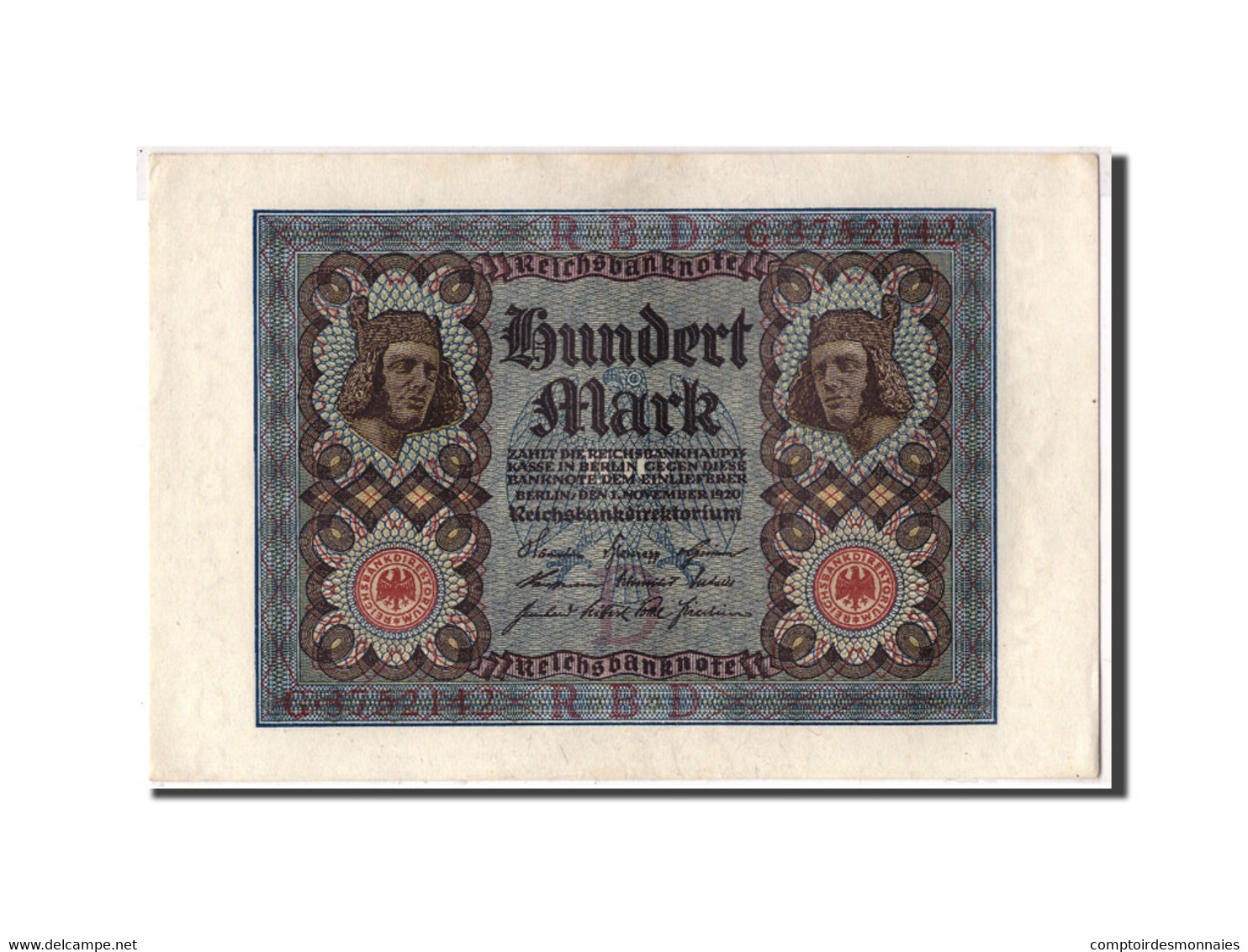 Billet, Allemagne, 100 Mark, 1920, 1920-11-01, KM:69a, SUP+ - 100 Mark