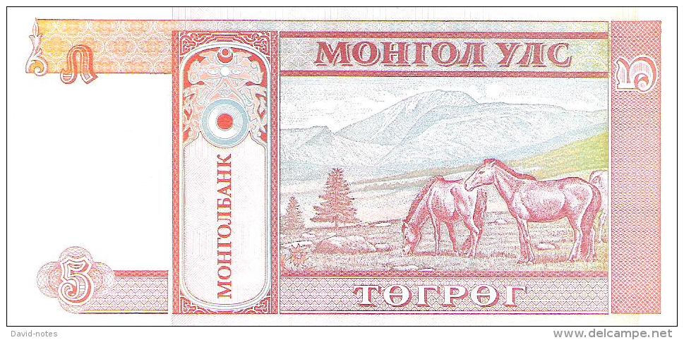 Mongolia - Pick 53 - 5 Tugrik 1993 - Unc - Mongolia