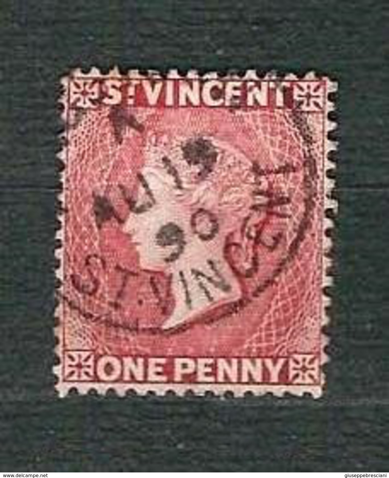 St.VINCENT 1861 - Queen Victoria - One Penny - Michel VC1 - St.Vincent (1979-...)