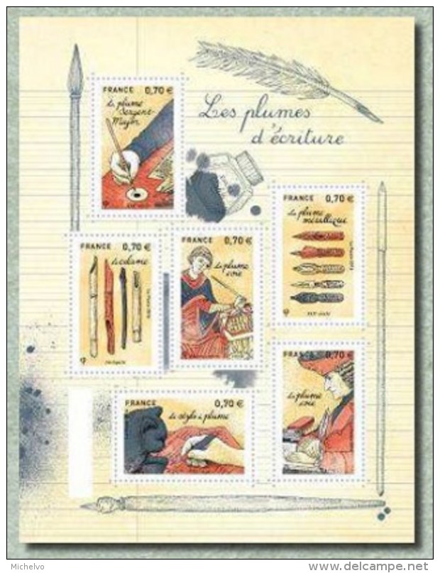 France 2016 - Yv N° F5098 ** - Les Plumes D'écriture (timbres 5098 à 5103) - Nuevos