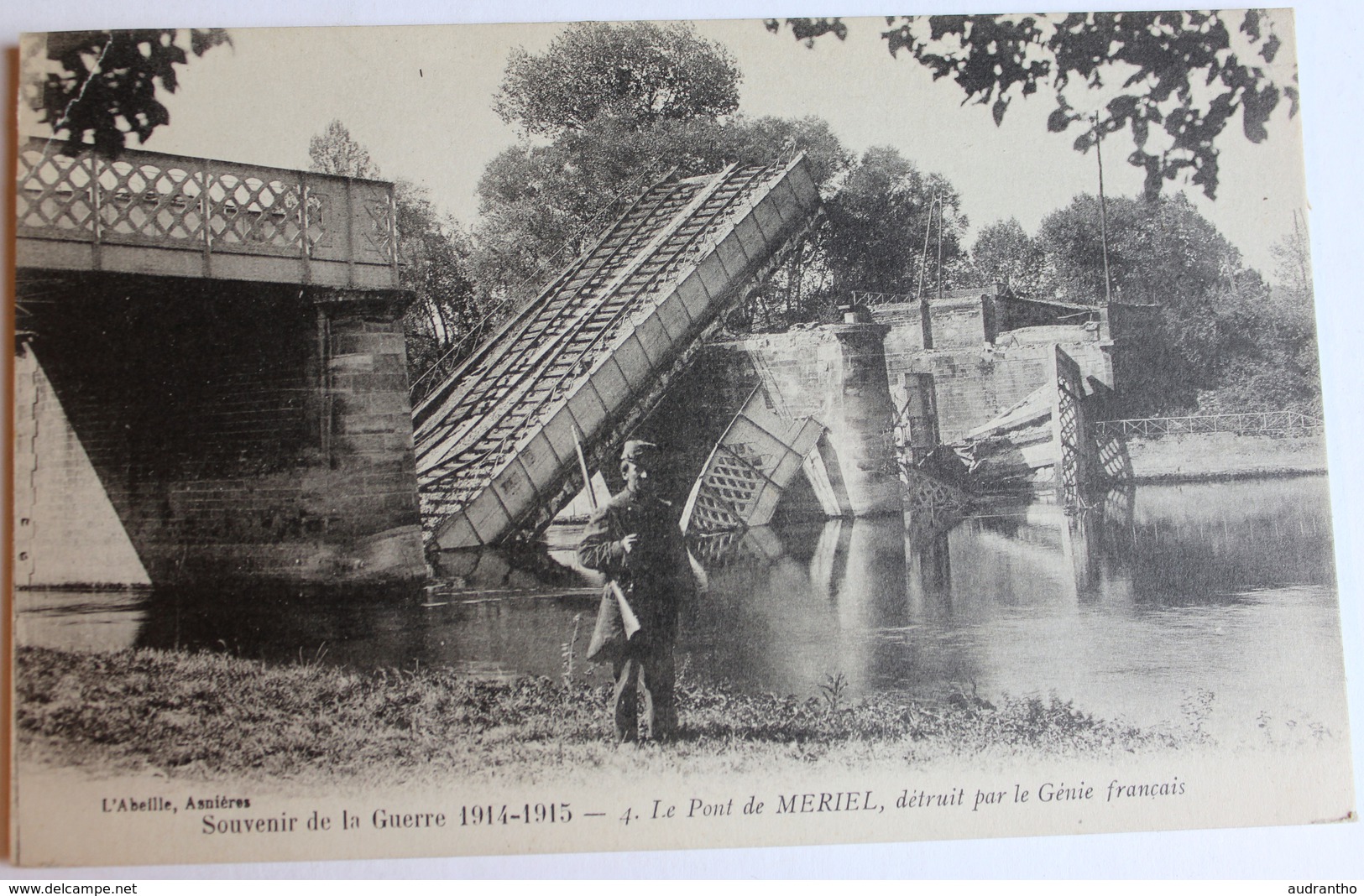 CPA Pont De MERIEL Détruit Par Génie Français Guerre De 1914 1915 WWI Belle Carte Militaria - Meriel