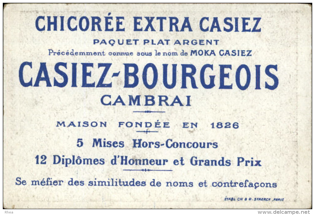 EPIPHANIE - GALETTE DES ROIS - fève - Lot de 8 Chromos - Chicorée CASIEZ-BOURGEOIS - CAMBRAI