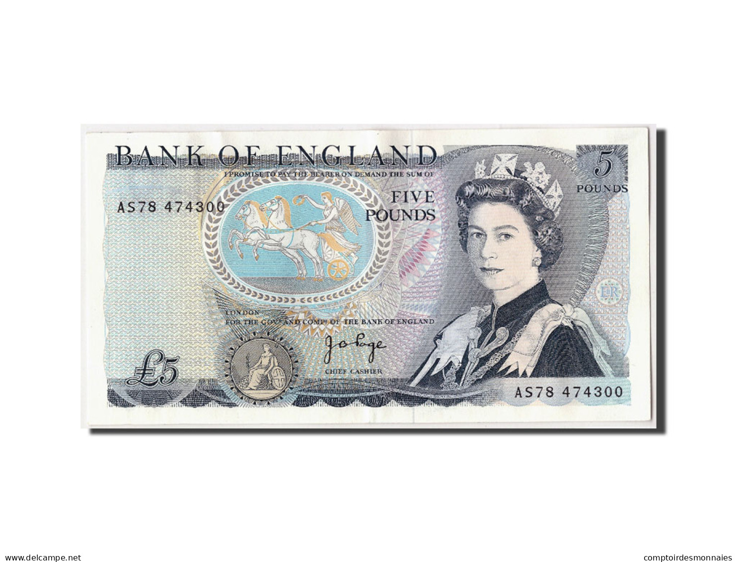 Billet, Grande-Bretagne, 5 Pounds, Undated (1973-80), KM:378b, SUP - 5 Pounds