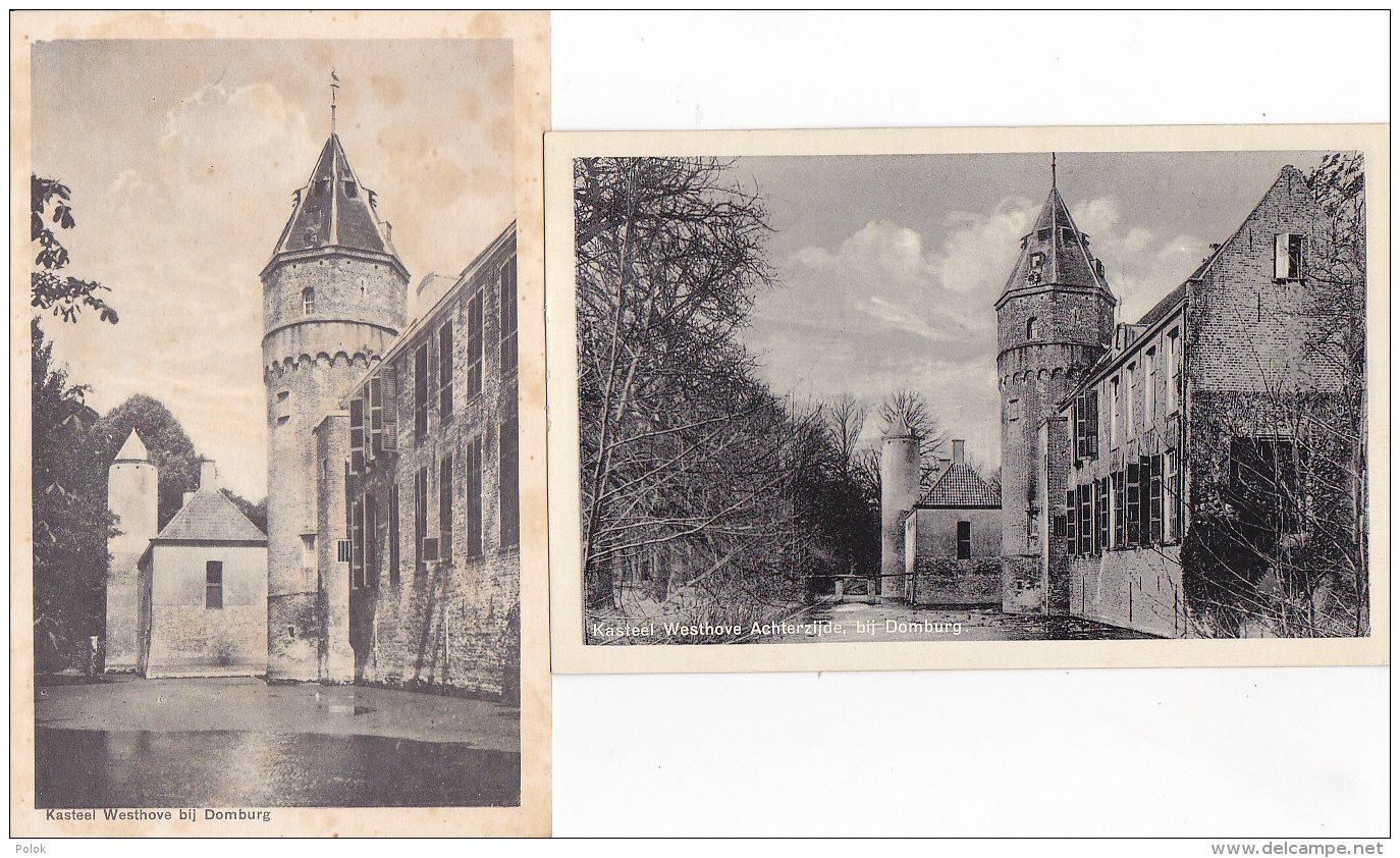 Bd - Lot De 2 Cpa Hollande - Domburg - Kasteel Westhove - Domburg