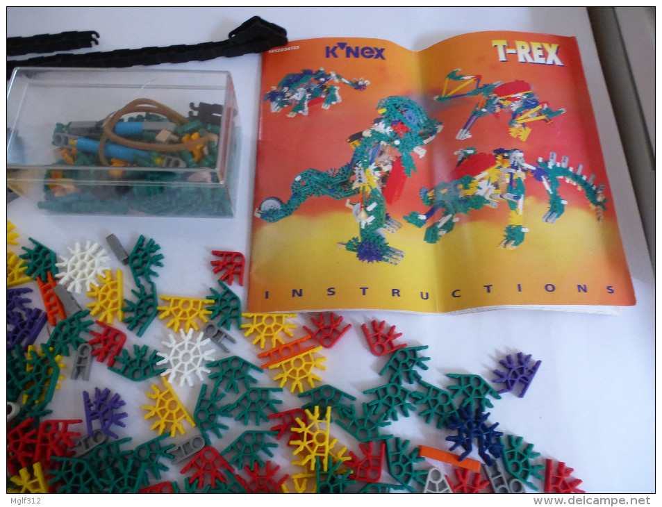 K´NEX : LOTS De Pièces Diverses Dans Le Coffret T-REX Avec Notices Et 2 Moteurs - Détails Sur Les Scans - K'nex