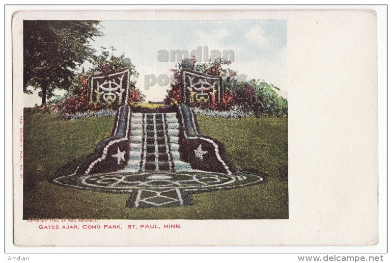 USA - ST PAUL Minnesota MN - GATES AJAR - COMO PARK - Antique Ca1903 UDB Unused Vintage Postcard [6149] - St Paul
