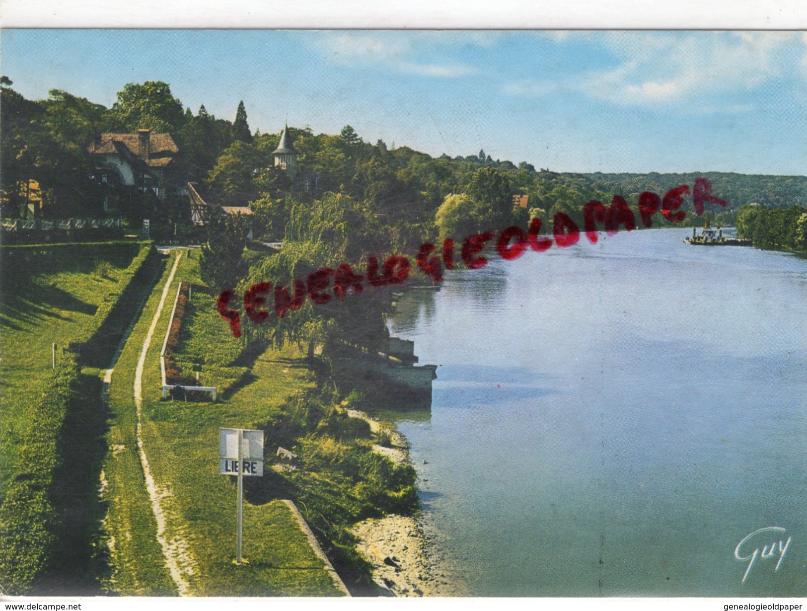 77 - BOIS LE ROI - LA SEINE ET LES PROPRIETES DE LA RIVE GAUCHE VUES DU PONT - Bois Le Roi