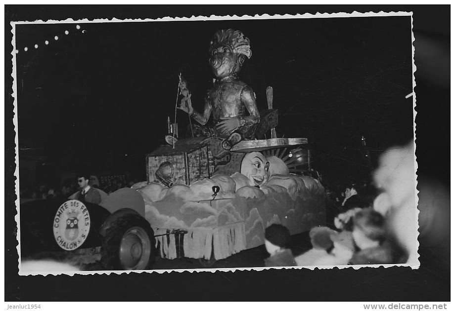 CHALONS SUR SAONE CAVALCADE ANNEES 50 PHOTO CARTE POSTALE    ORIGINALE - Chalon Sur Saone