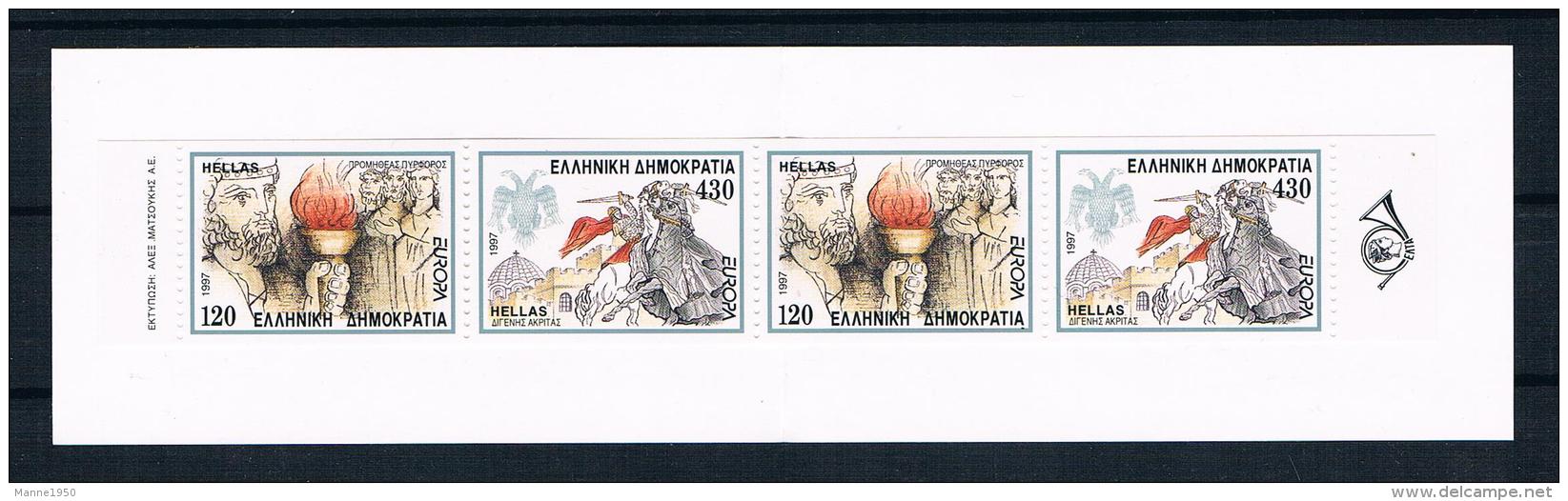 Griechenland 1997 Europa/Cept Mi.Nr. 1946/47 MH 20 ** - Booklets