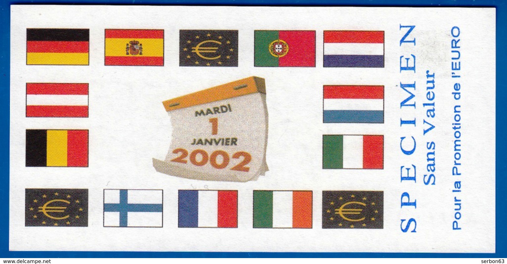 1 SPECIMEN 1998 VRAIE FAUSSE MONNAIE 5 EURO SERIE AA0000000 SANS VALEUR POUR LA PROMOTION DOCUMENT FICTIF NEUF 12,9X5,9c - Fictifs & Spécimens