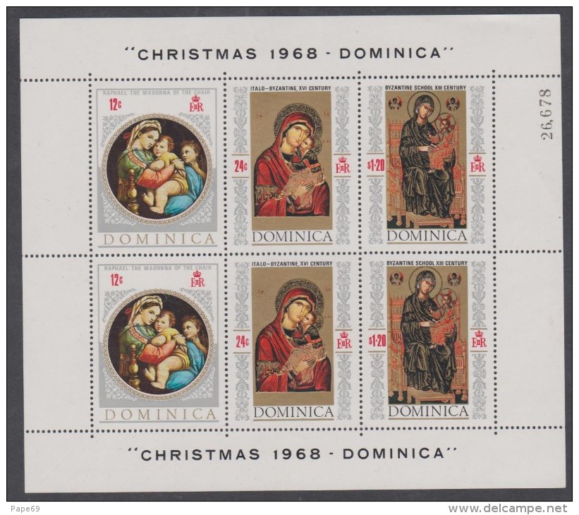 Dominique BF N° 0  XX  Noël 1968, Le Bloc, Sans  Charnière, TB - Dominica (...-1978)
