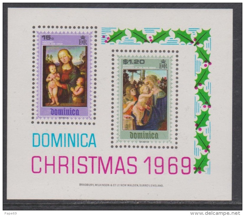 Dominique BF N° 1  XX  Noël , Le Bloc, Sans  Charnière, TB - Dominica (...-1978)