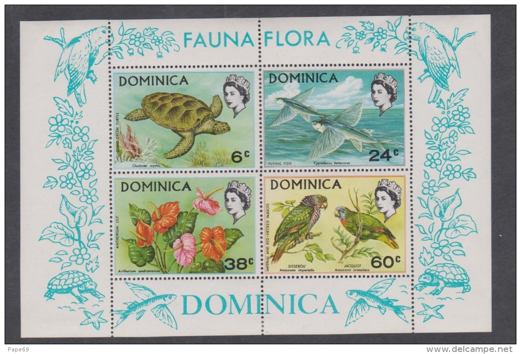 Dominique BF N° 3  X  Faune Et Flore , Le Bloc,  Trace De  Charnière Sinon TB - Dominica (...-1978)