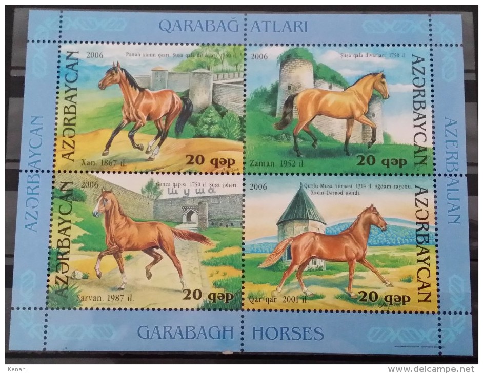 Azerbaijan, 2006, Mi: Block 68 (MNH) - Paarden